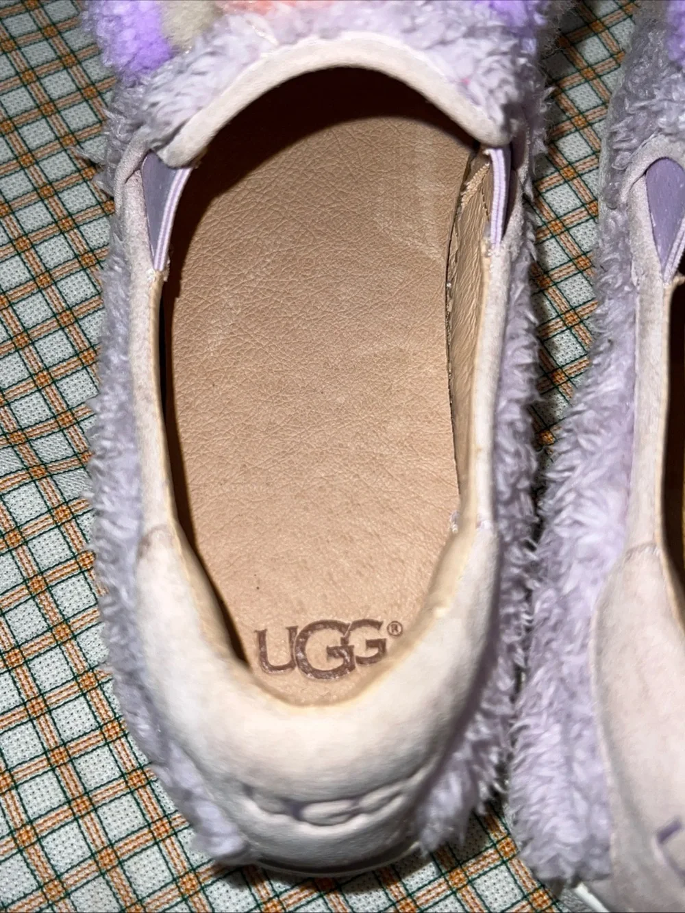 UGG Lavender Pom Pom Slip-On Sneakers with Pastel Pom Accents